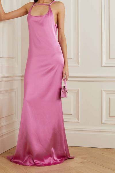 JACQUEMUS Mentalo open-back satin gown outlook