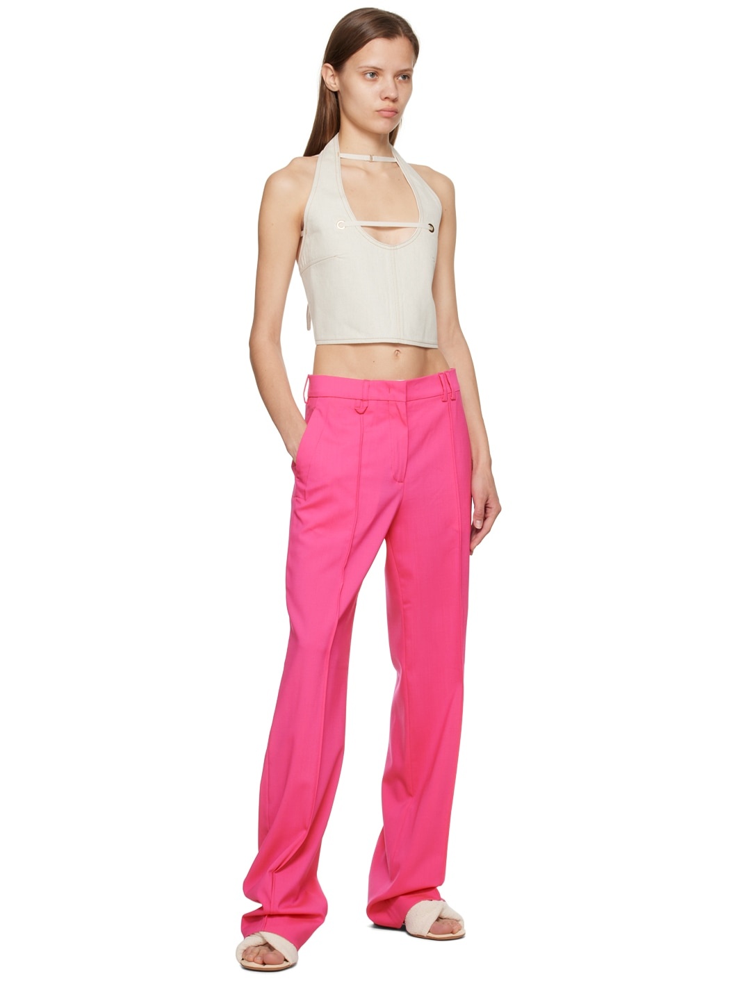 Pink Le Papier 'Le Pantalon Camargue' Trousers - 4