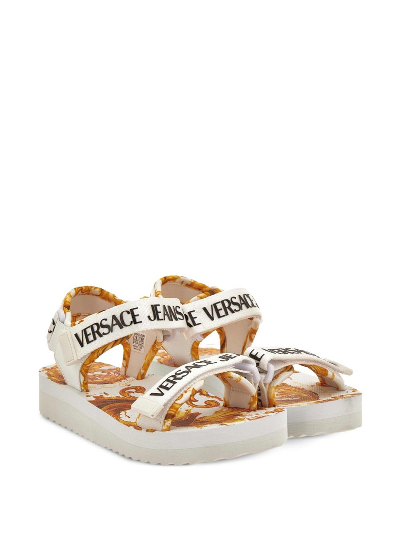 VERSACE JEANS COUTURE logo strap sandals outlook