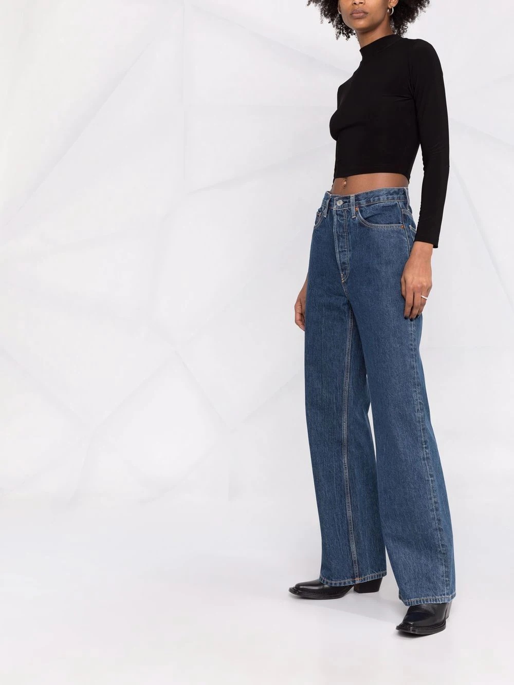 high-waisted bootcut jeans - 4