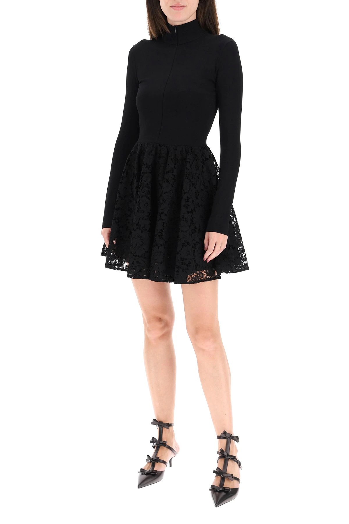 KNIT DRESS WITH LACE - 2