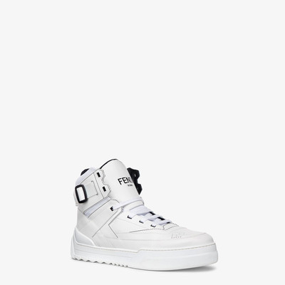 FENDI White leather high-tops outlook