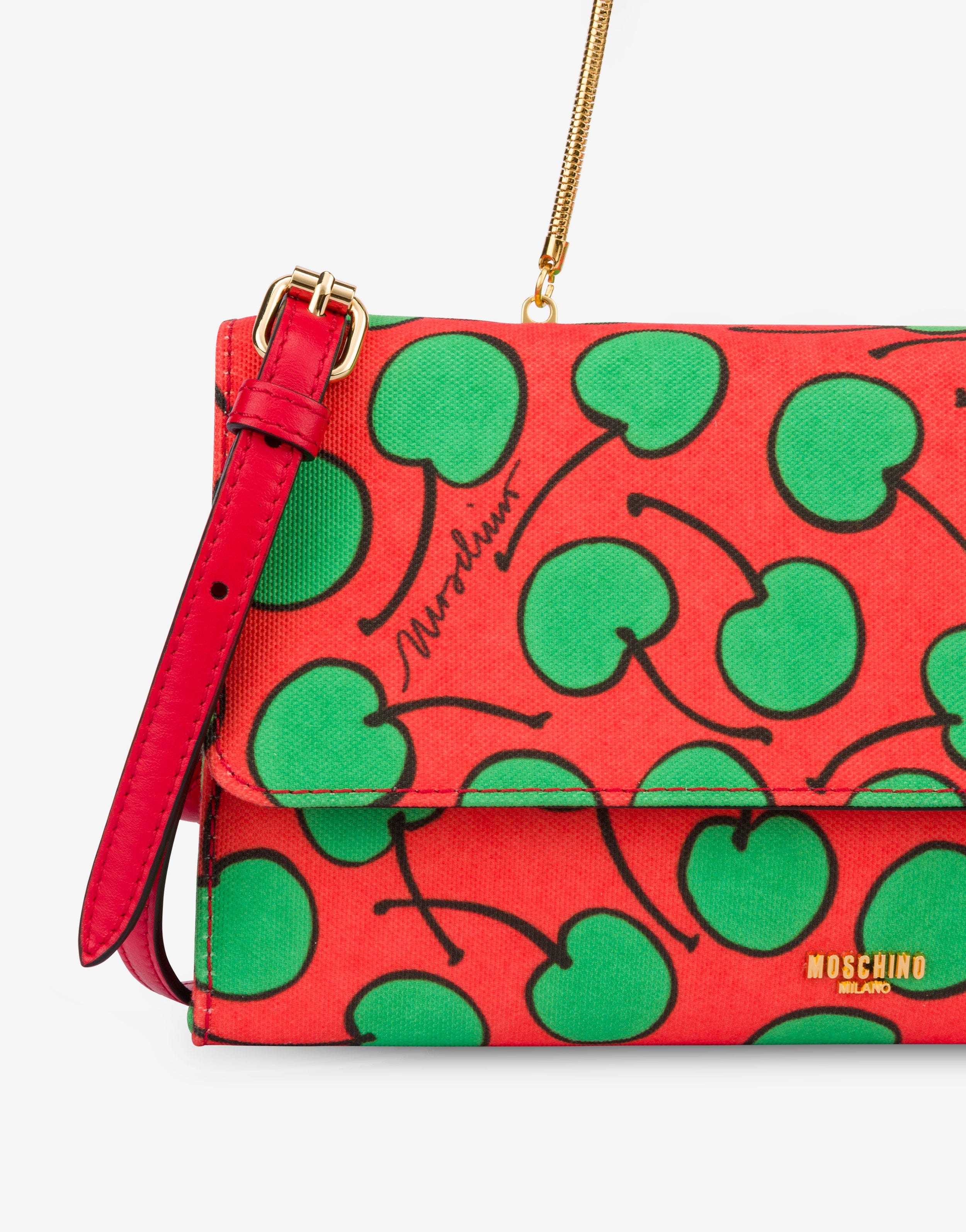 ALL-OVER CHERRY CANVAS SHOULDER BAG - 4