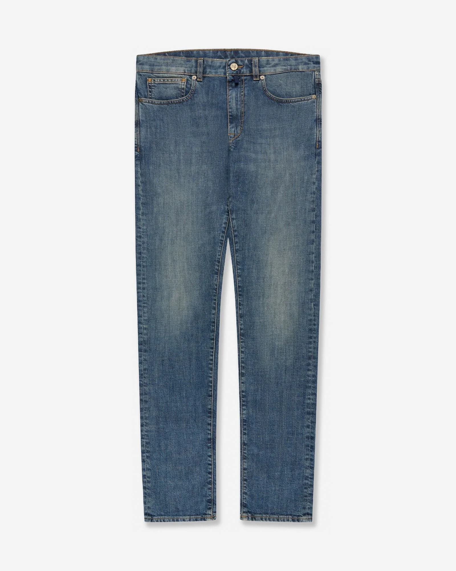 Slim fit stretch denim five-pocket trousers - 1