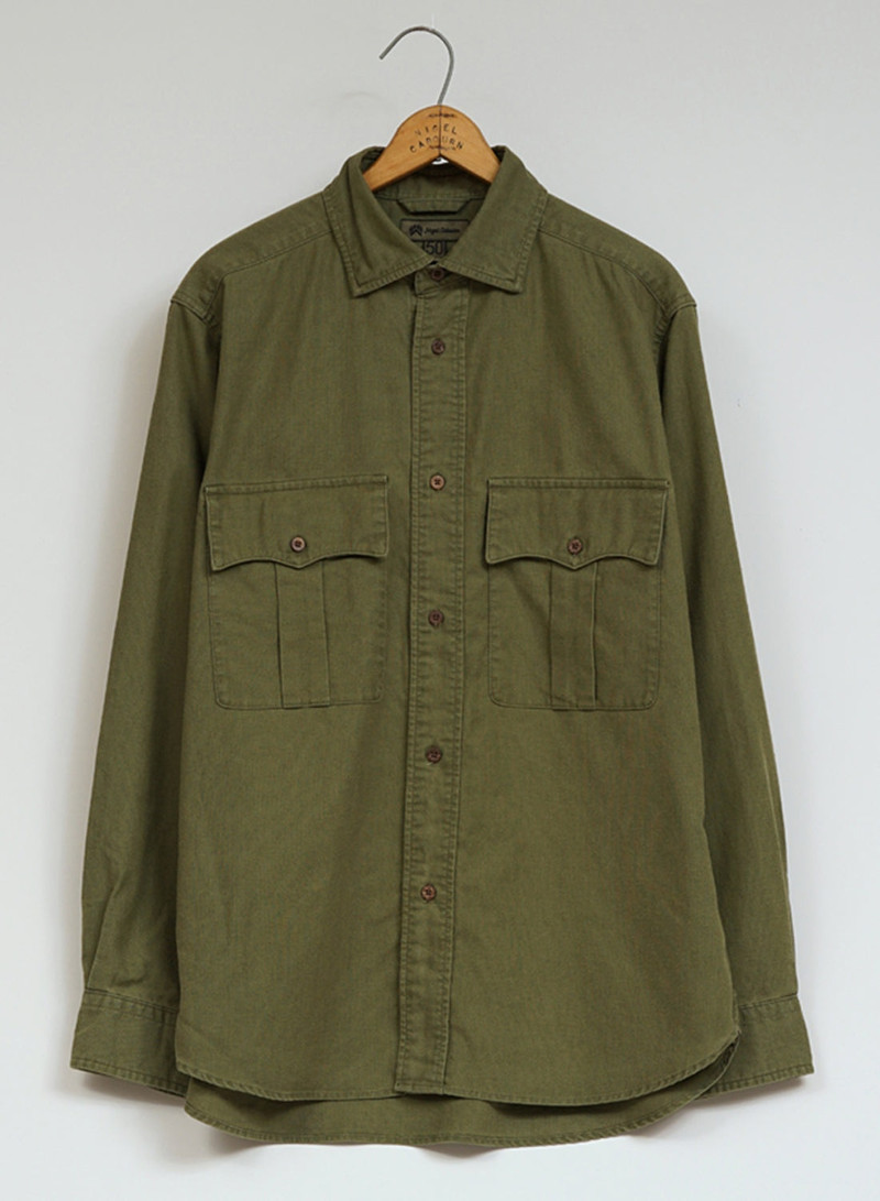 Army Shirt Fade Cloth in Green 1