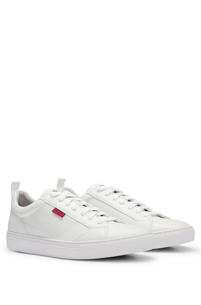 CUPSOLE TRAINERS IN FAUX LEATHER WITH LOGO FLAG 2