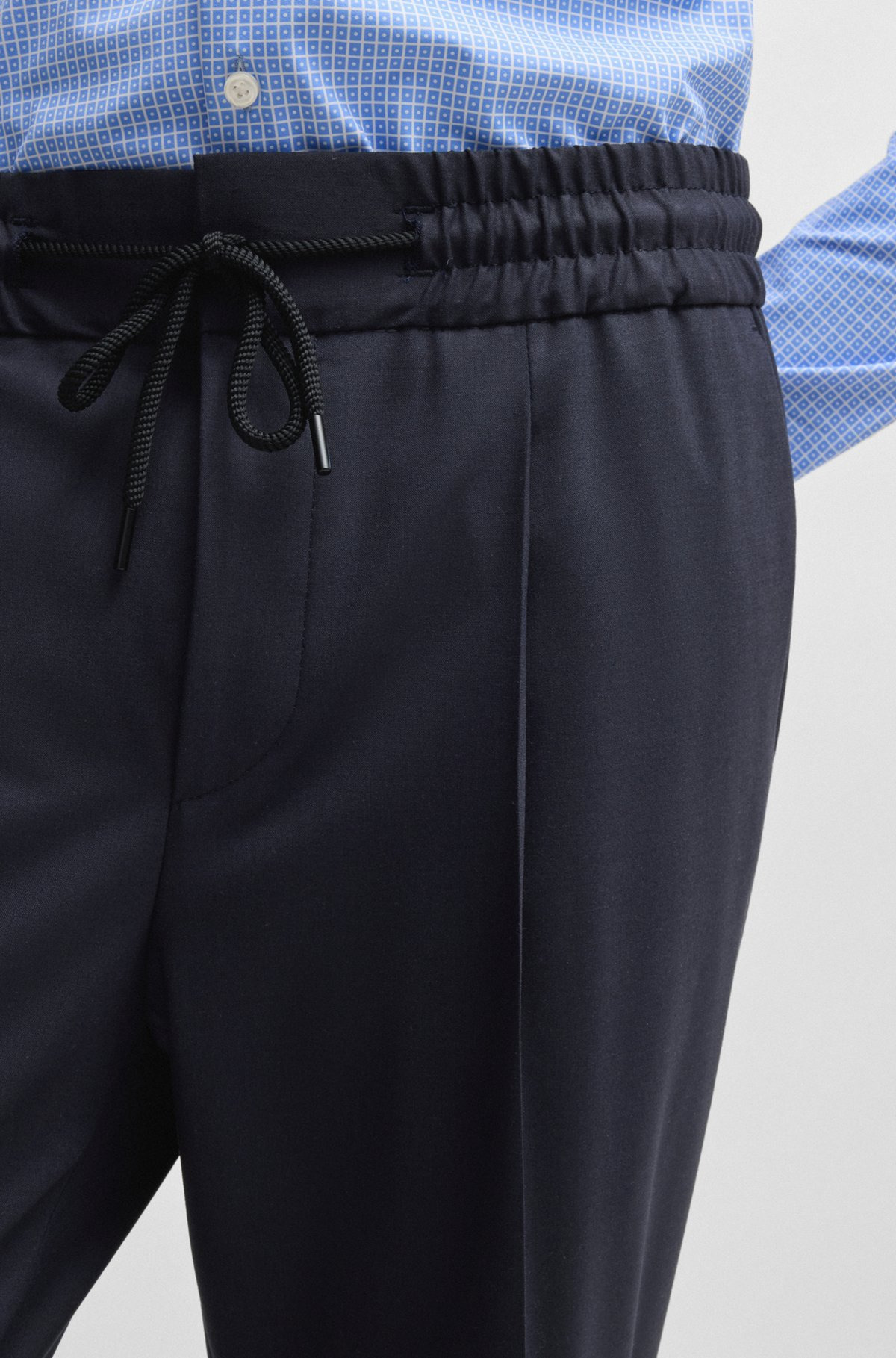 SLIM-FIT TROUSERS IN WOOL - 5