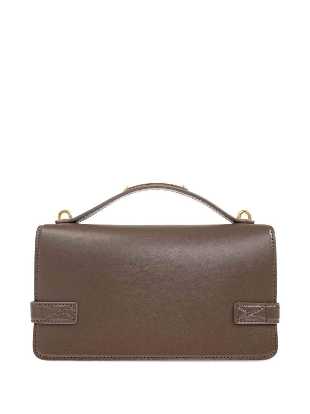 logo-plaque leather shoulder bag - 3