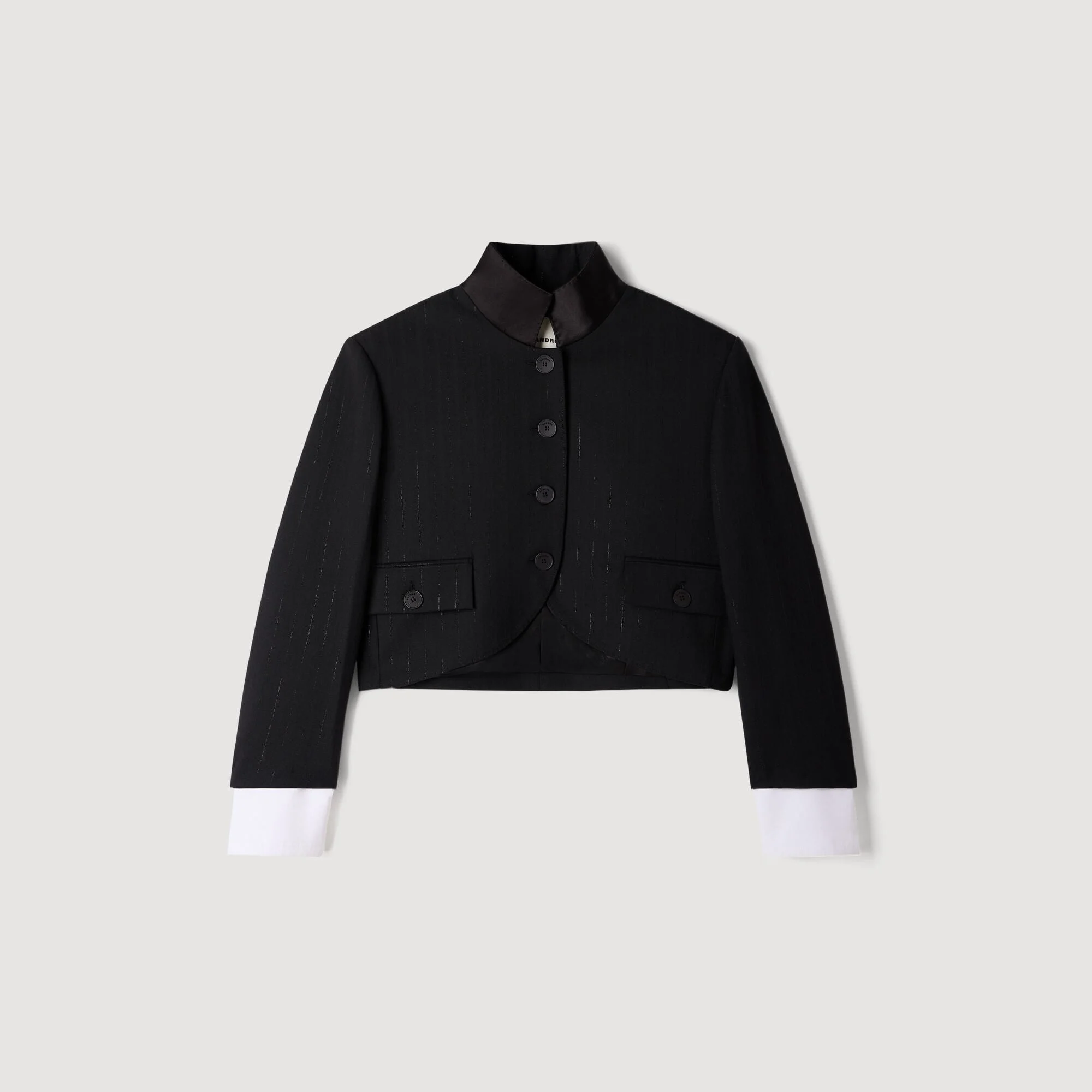 SHORT JACKET WITH STANDING COLLAR - 1