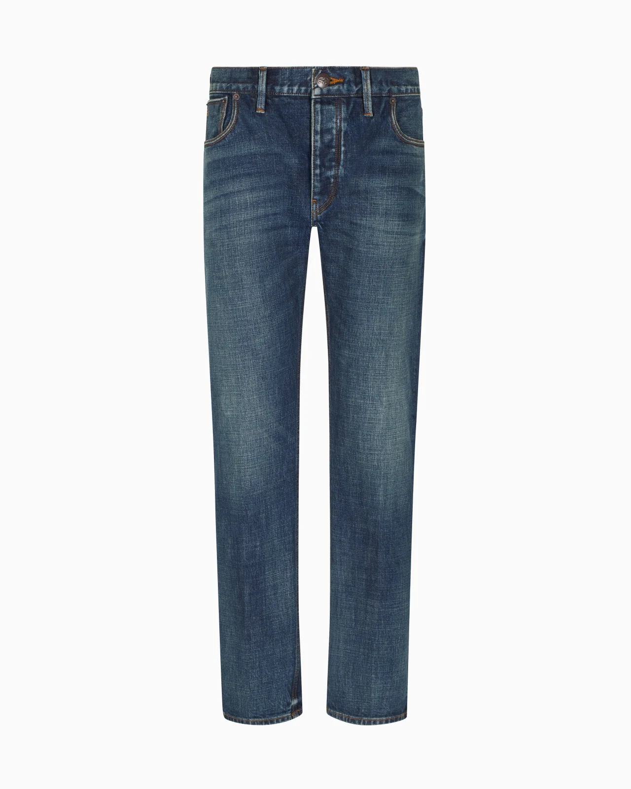 J41 STRAIGHT-FIT VINTAGE JEANS IN EMPORIO ARMANI LAB DENIM - 1
