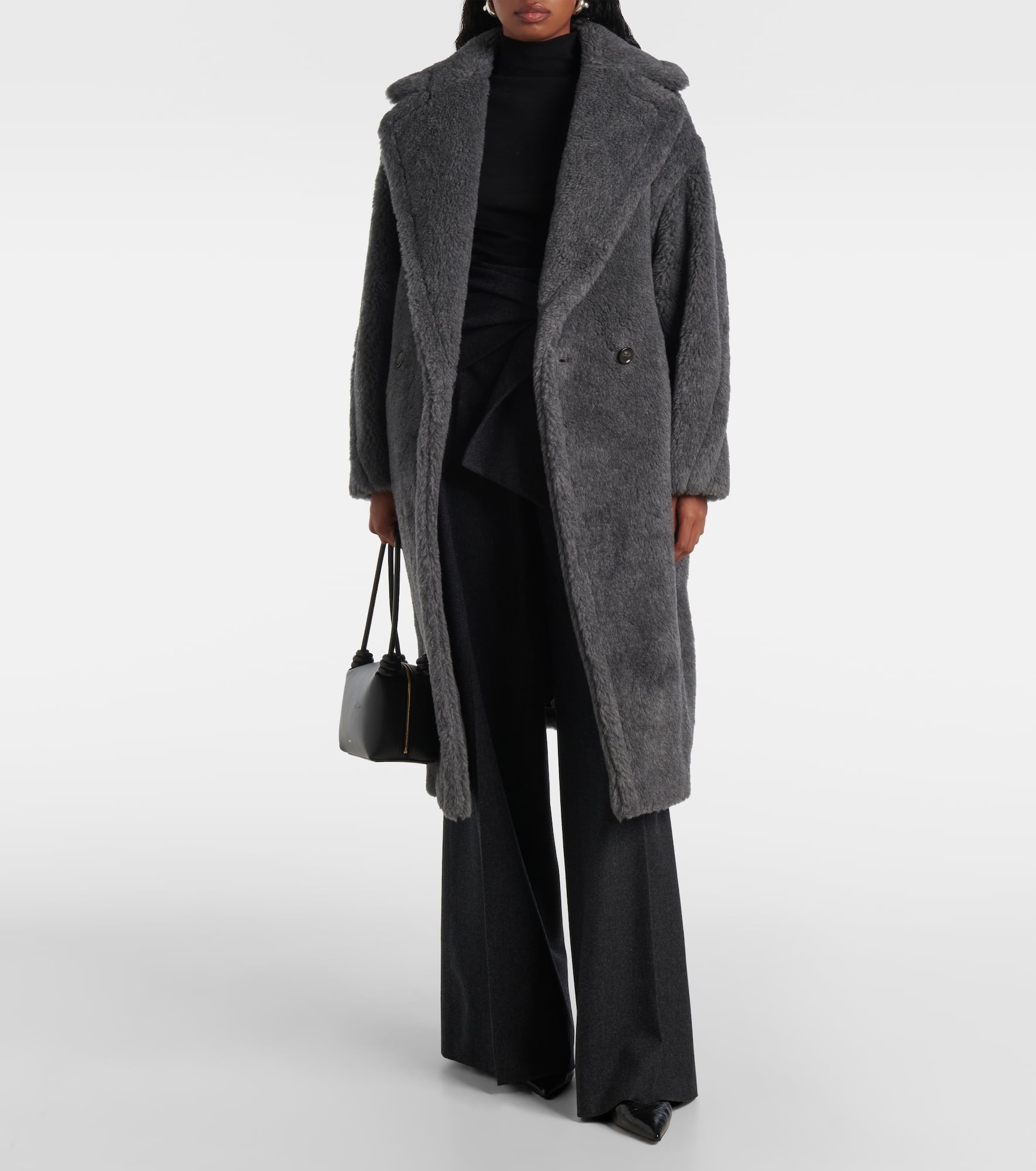 Teddy Bear Icon wool and silk-blend teddy coat - 2