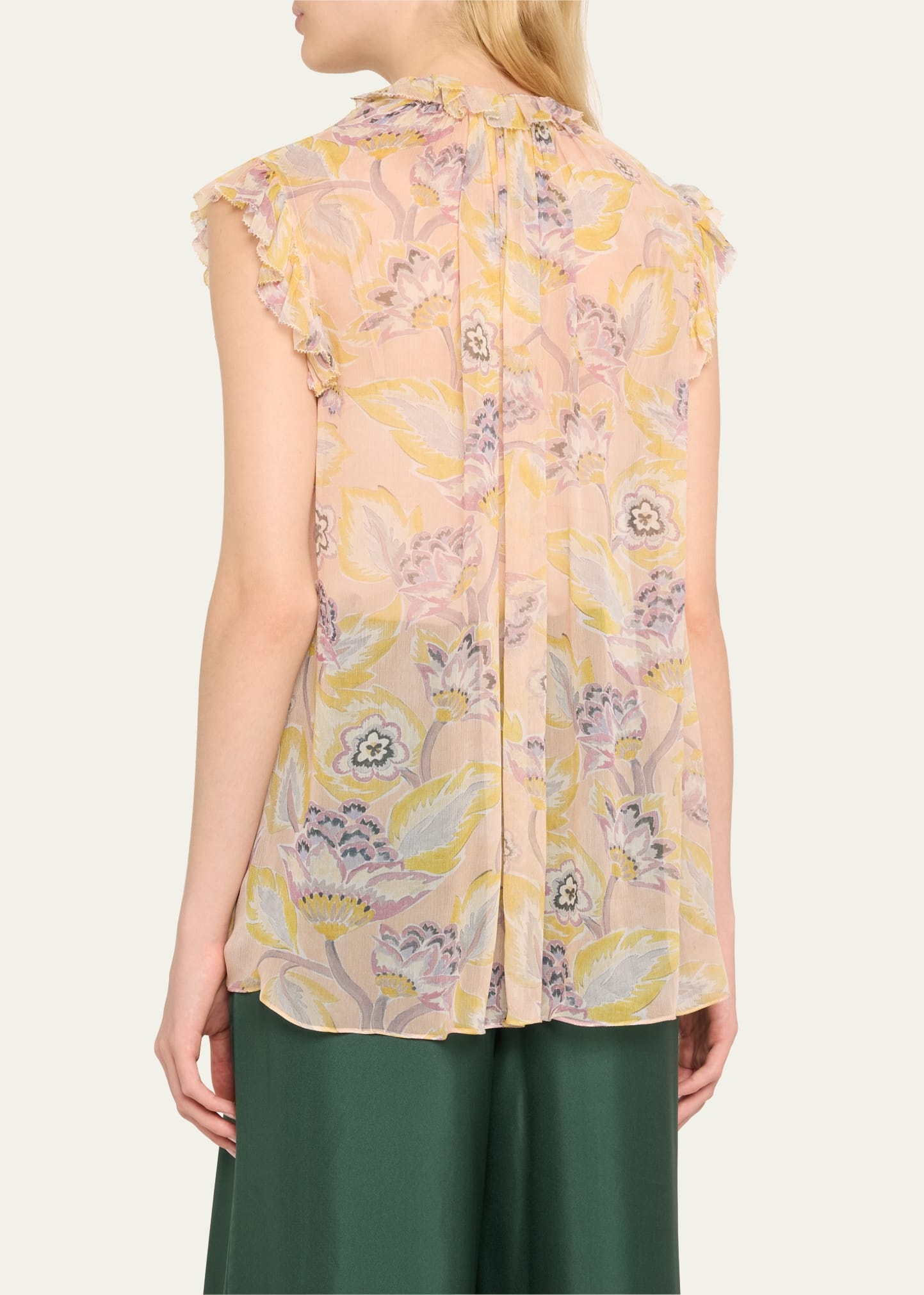 Illustration Frilled Tank Top - 3