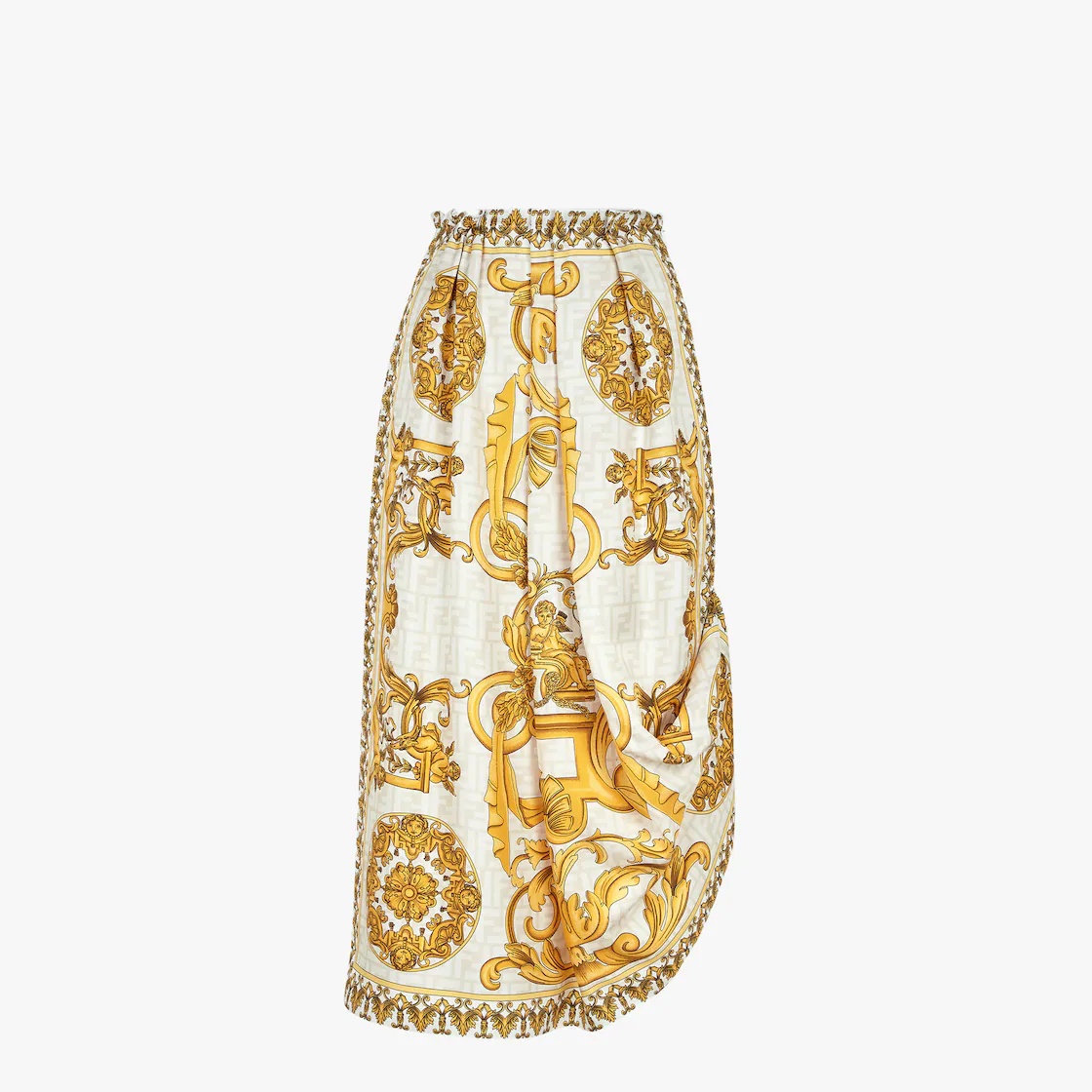 Fendace multicolor silk skirt - 1