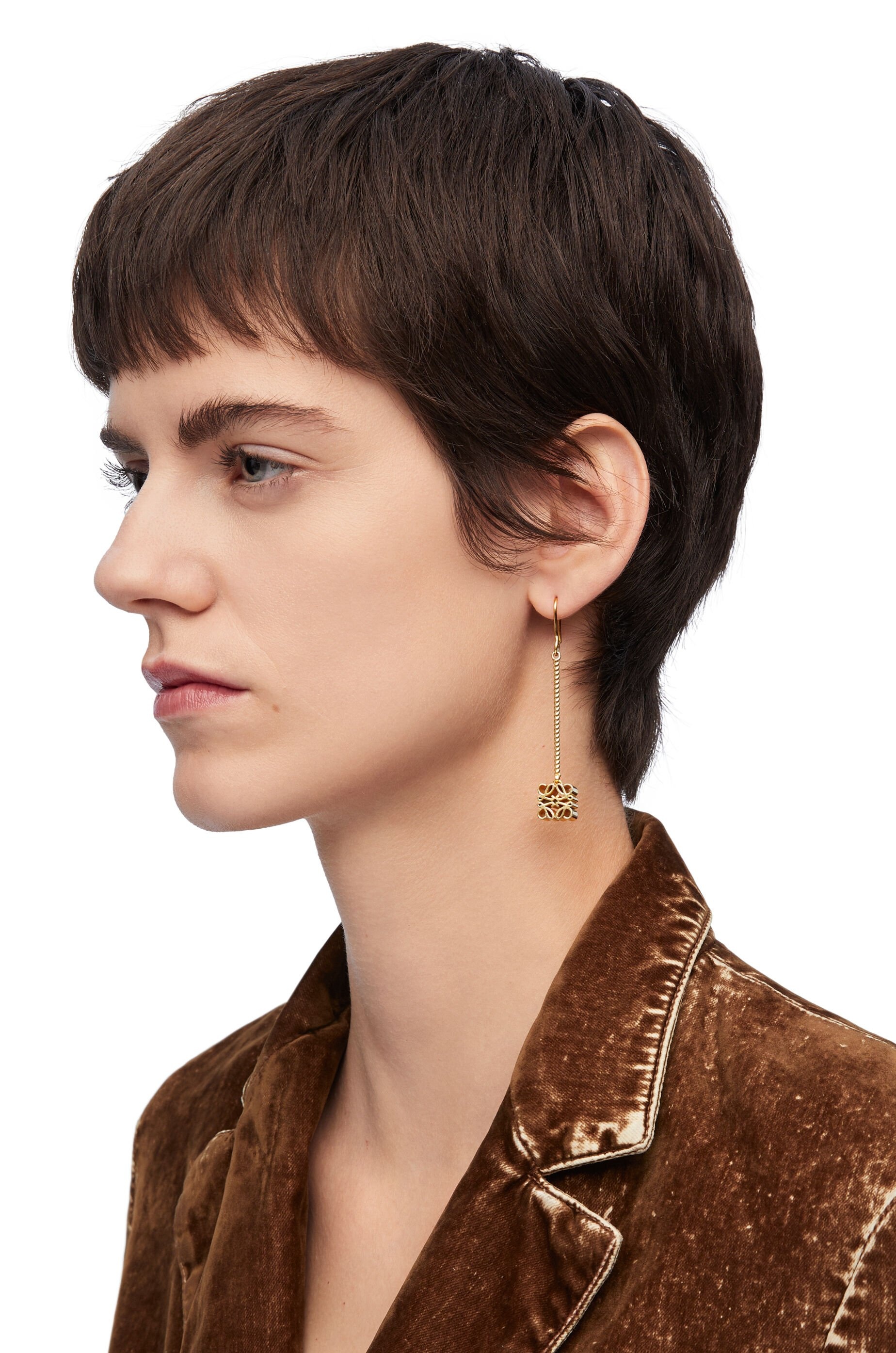 Anagram drop earrings in sterling silver - 2