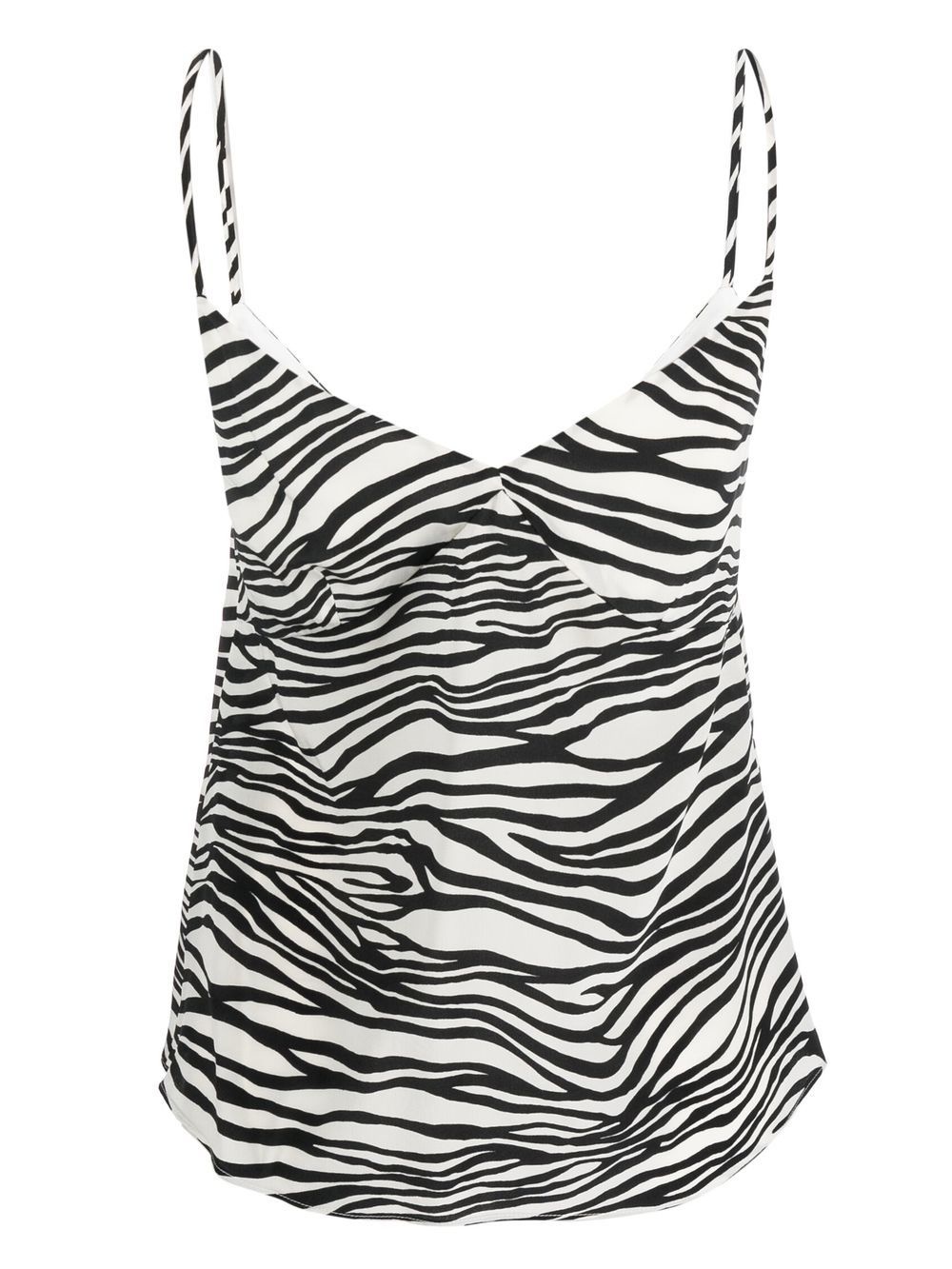 zebra-print vest top - 2