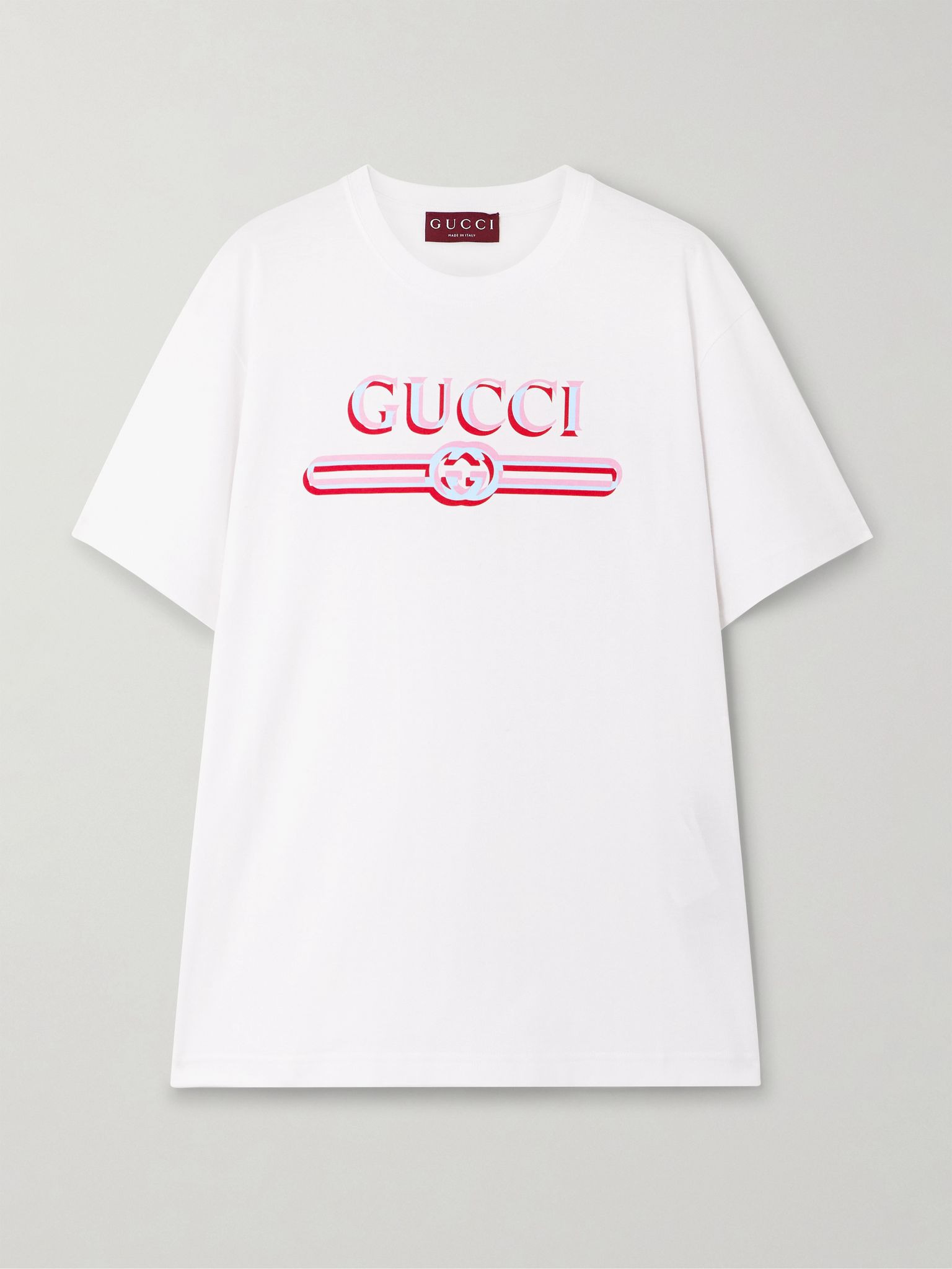 Printed cotton-jersey T-shirt White - 1
