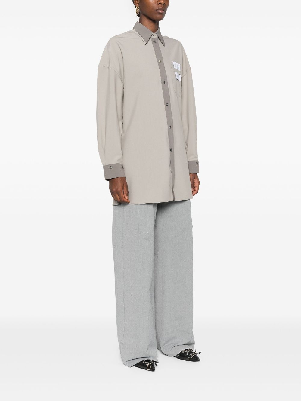 logo-patch detachable-panels shirt - 3