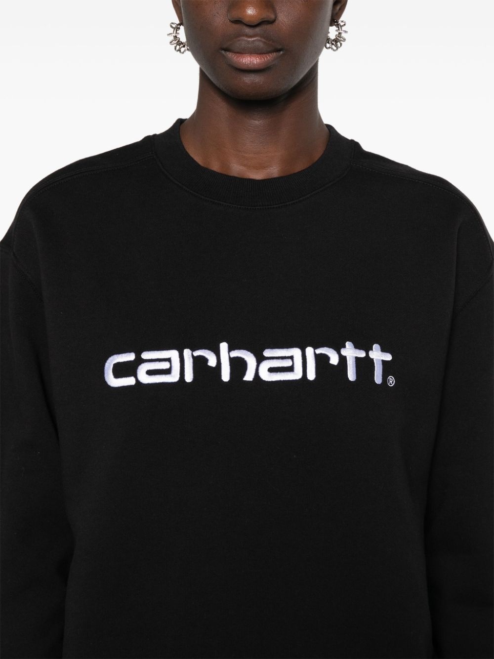 logo-embroidered cotton sweatshirt - 5