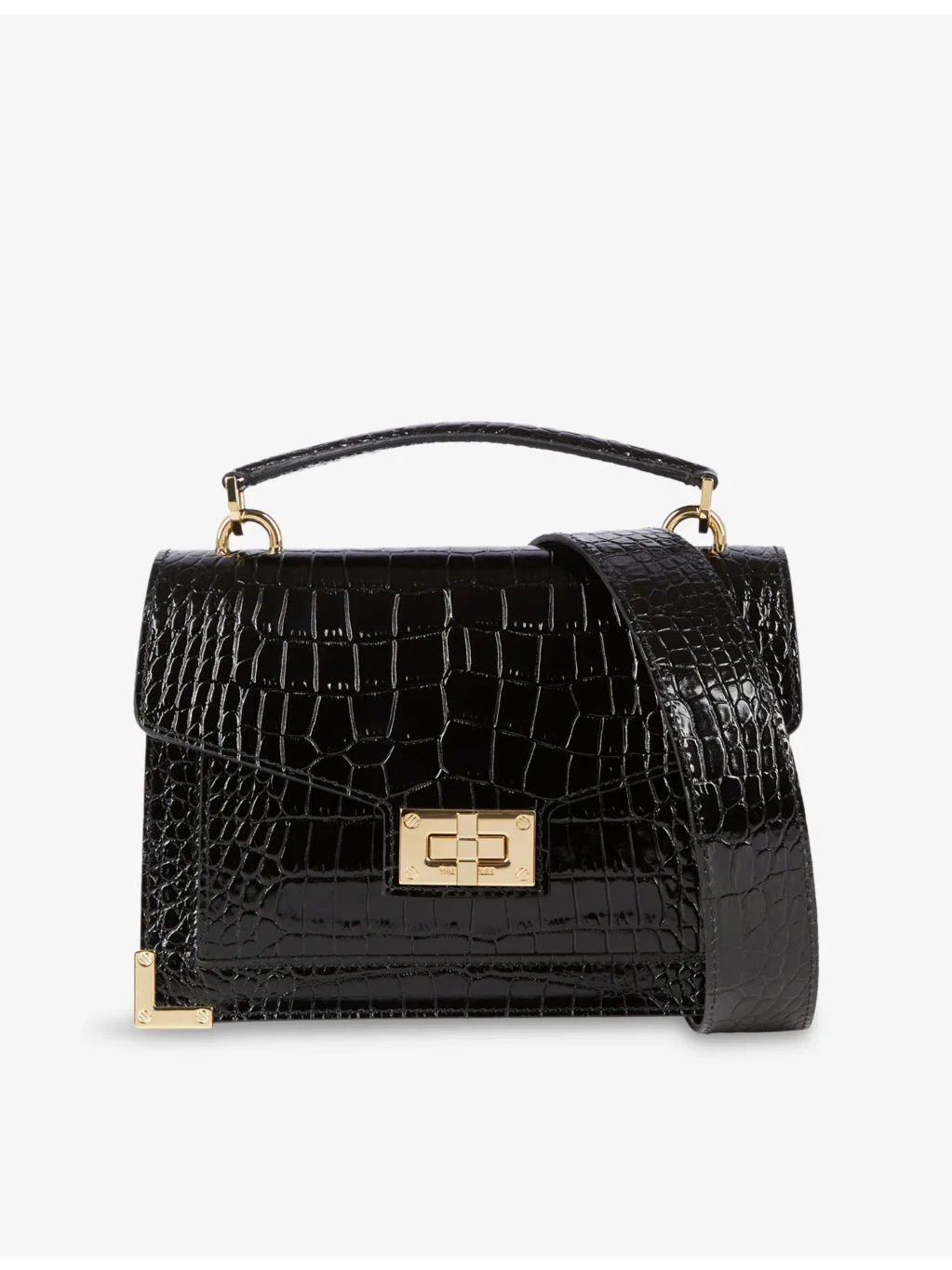 Small Emily crocodile-effect leather cross-body bag - 1