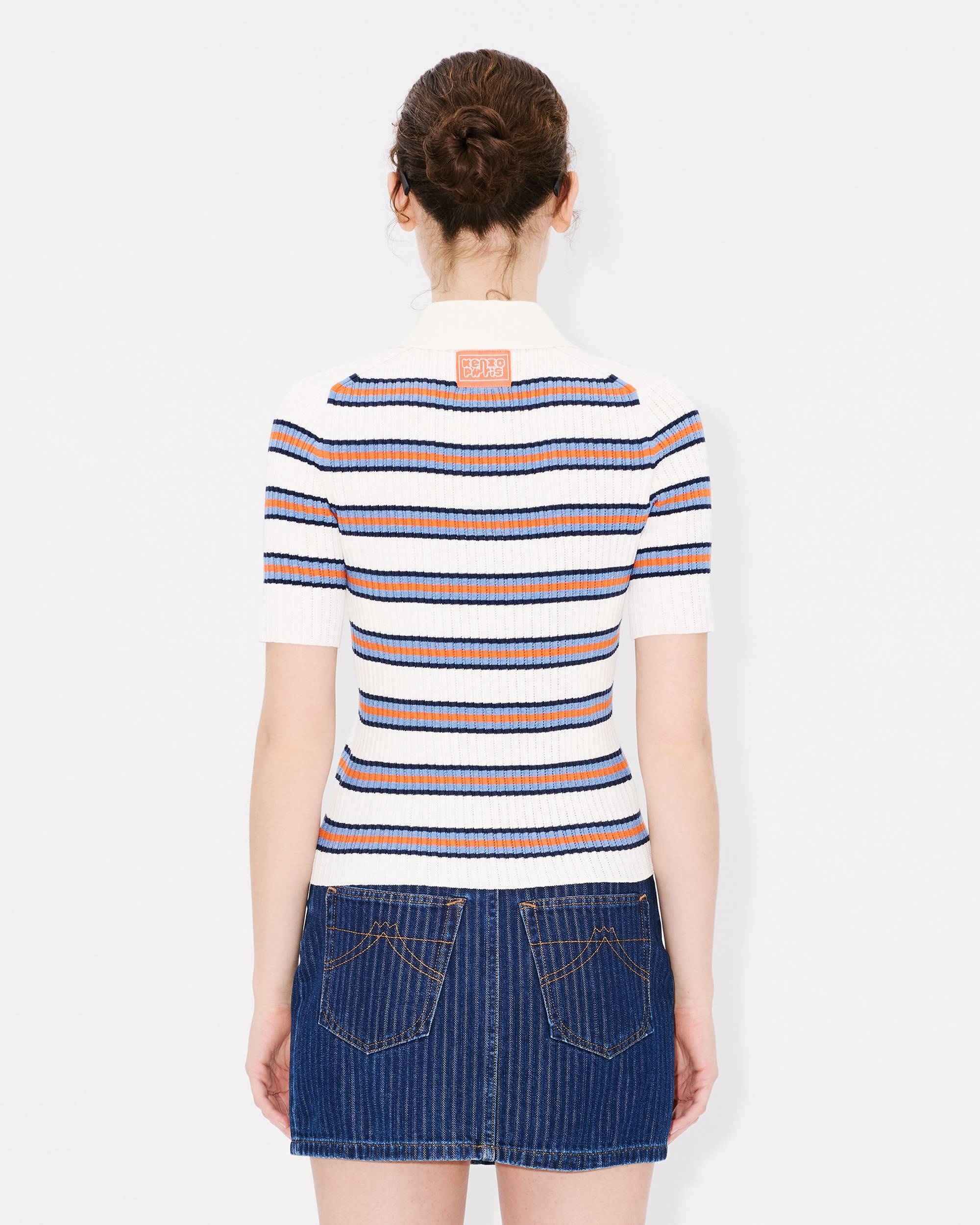 'KENZO Coast Lines' knitted polo in cotton - 4