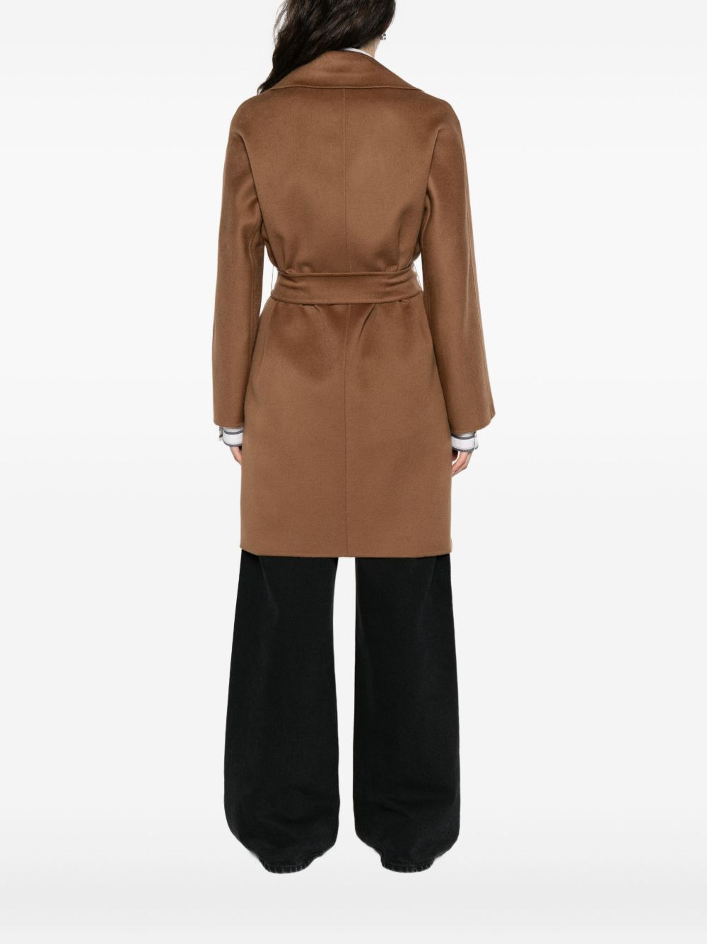 belted single-breasted coat - 4