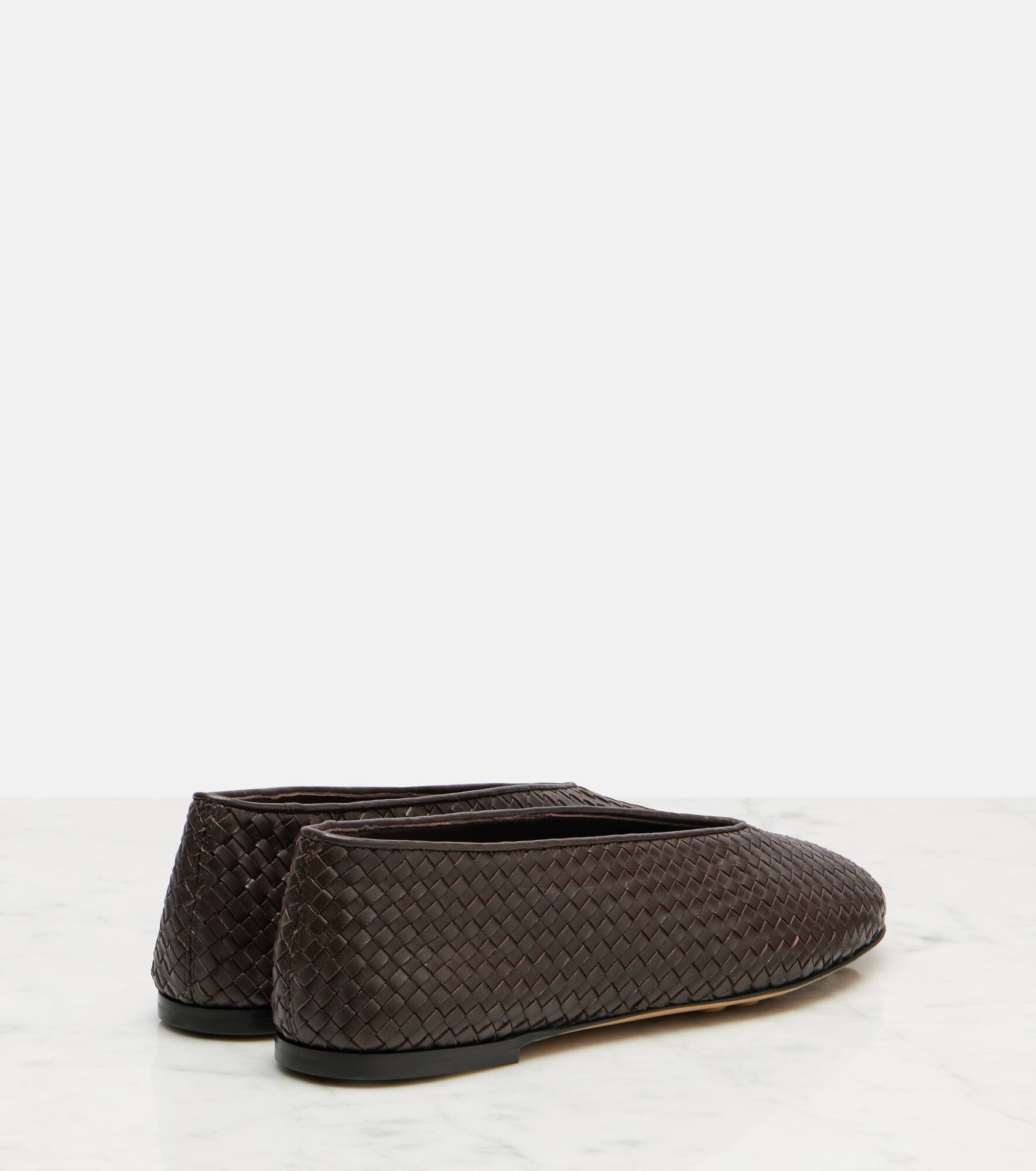 Rosa Intrecciato leather ballet flats - 2