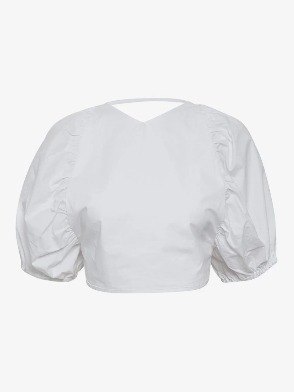Svala puff-sleeve lace-up top - 1