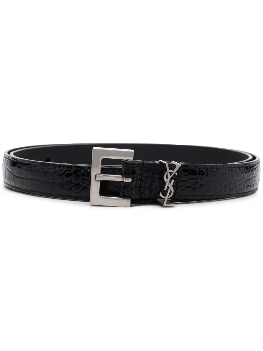 croc-effect belt - 1