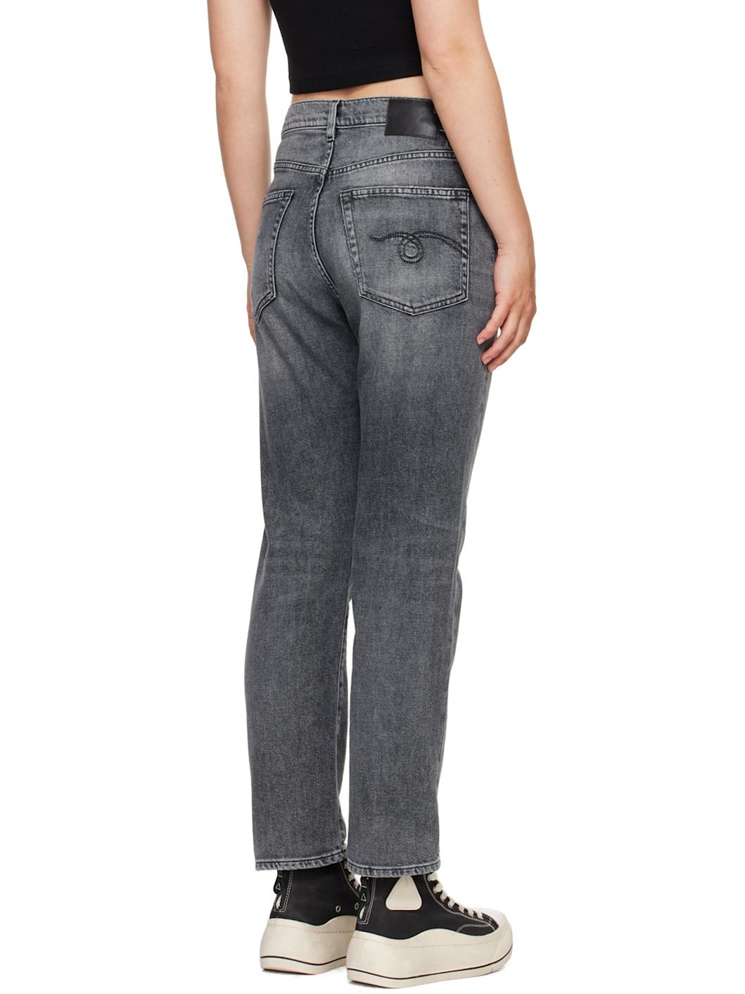 Gray Boyfriend Jeans - 3