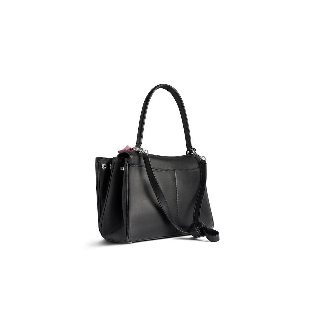 Women's Rodeo Small Handbag Used Effect With One Charm in Black - 3