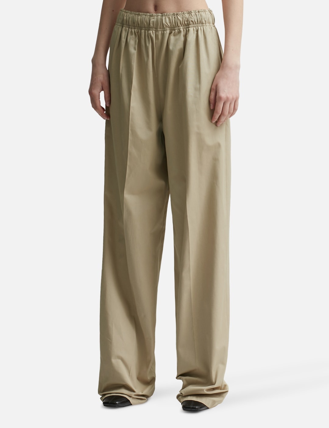 パンツ PRADA FW24 Sand cotton wide-leg pant (P289HSOOO1BMS F0065) Prada Prada Woman Sand Cotton Wide-Leg Pant | luosophy