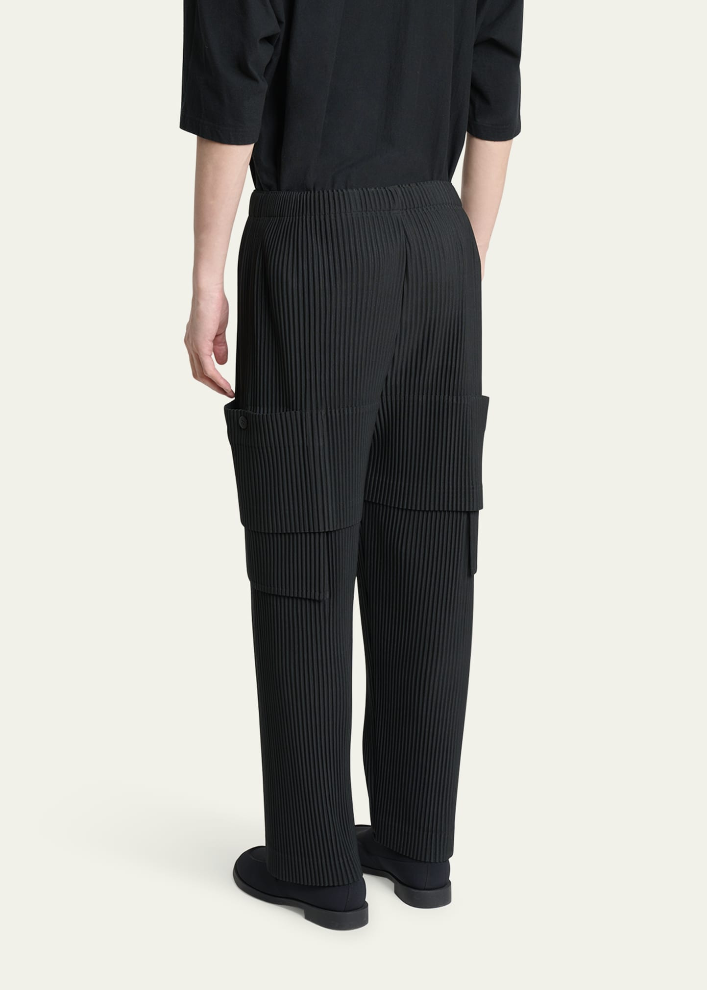Men's Dark Gray Multi Pocket Pants - 3