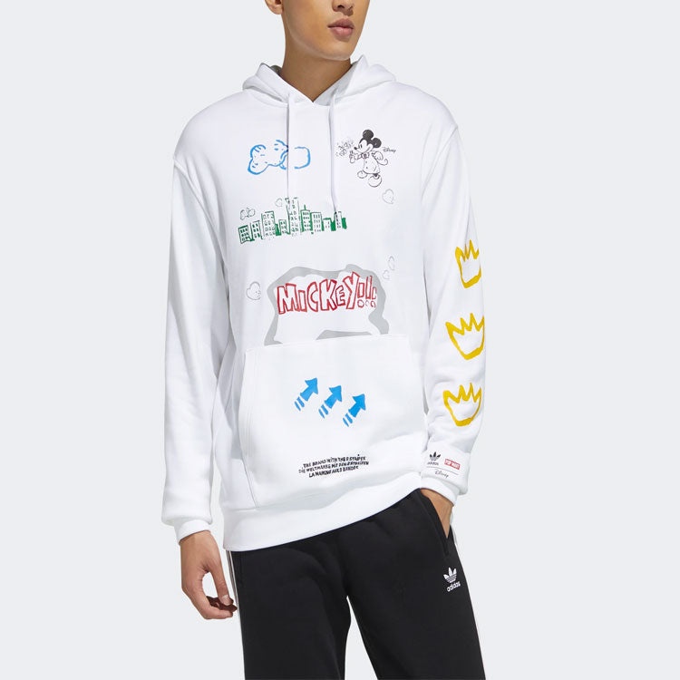 adidas originals Fangtastic Series Disney Mickey Printing Pullover White H09182 - 2