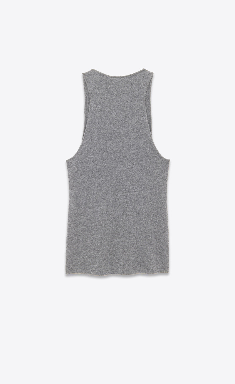 SAINT LAURENT tank top in cashmere outlook
