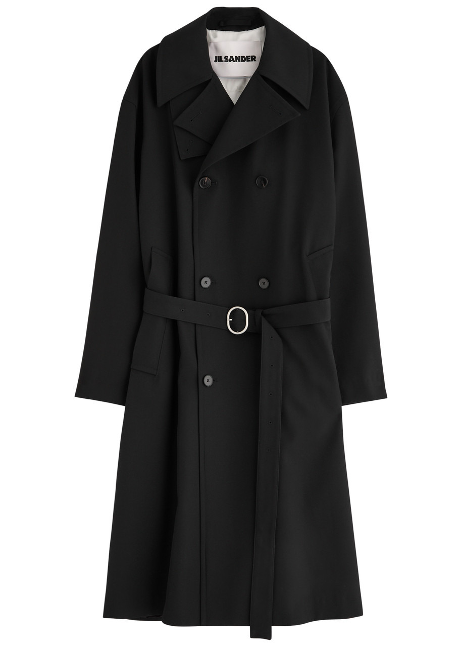 Jil Sander Double-breasted Belted Wool Coat - 1