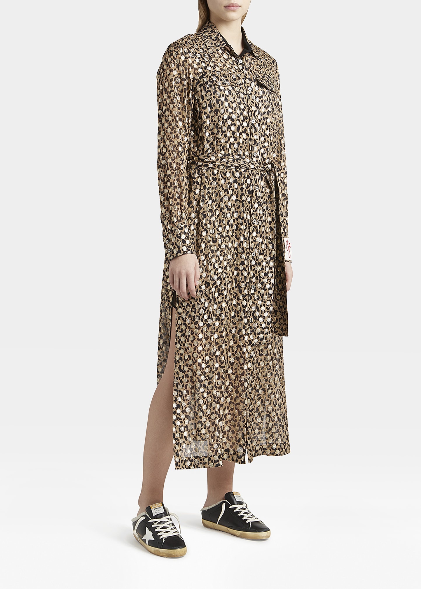 Leopard-Print Fil Coupe Shirtdress - 3