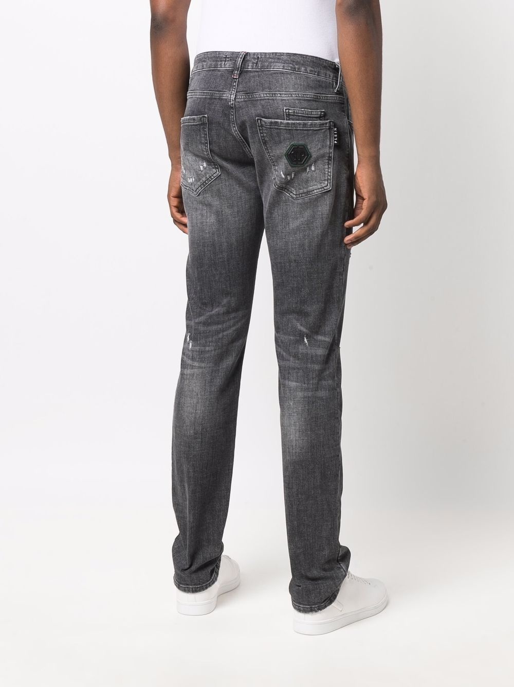 Destroyed straight-cut jeans - 4