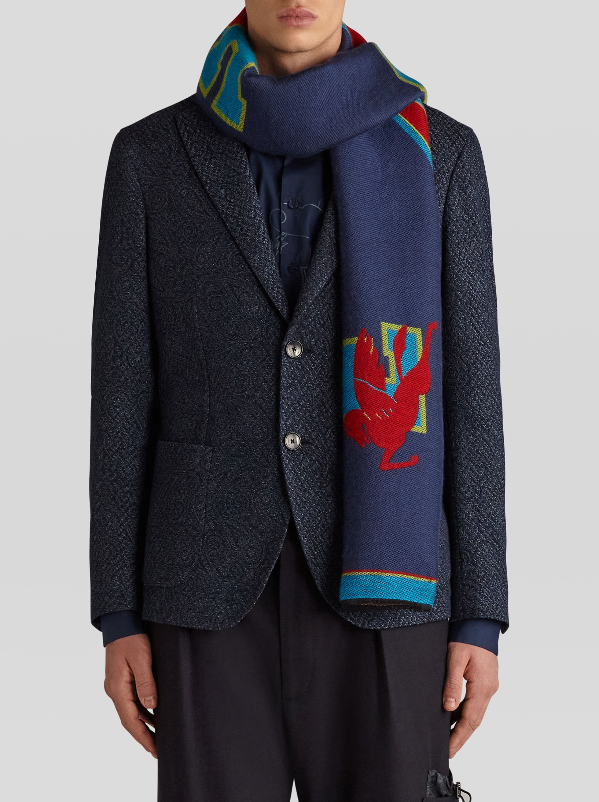 COLLEGE SCARF WITH LOGO - 2