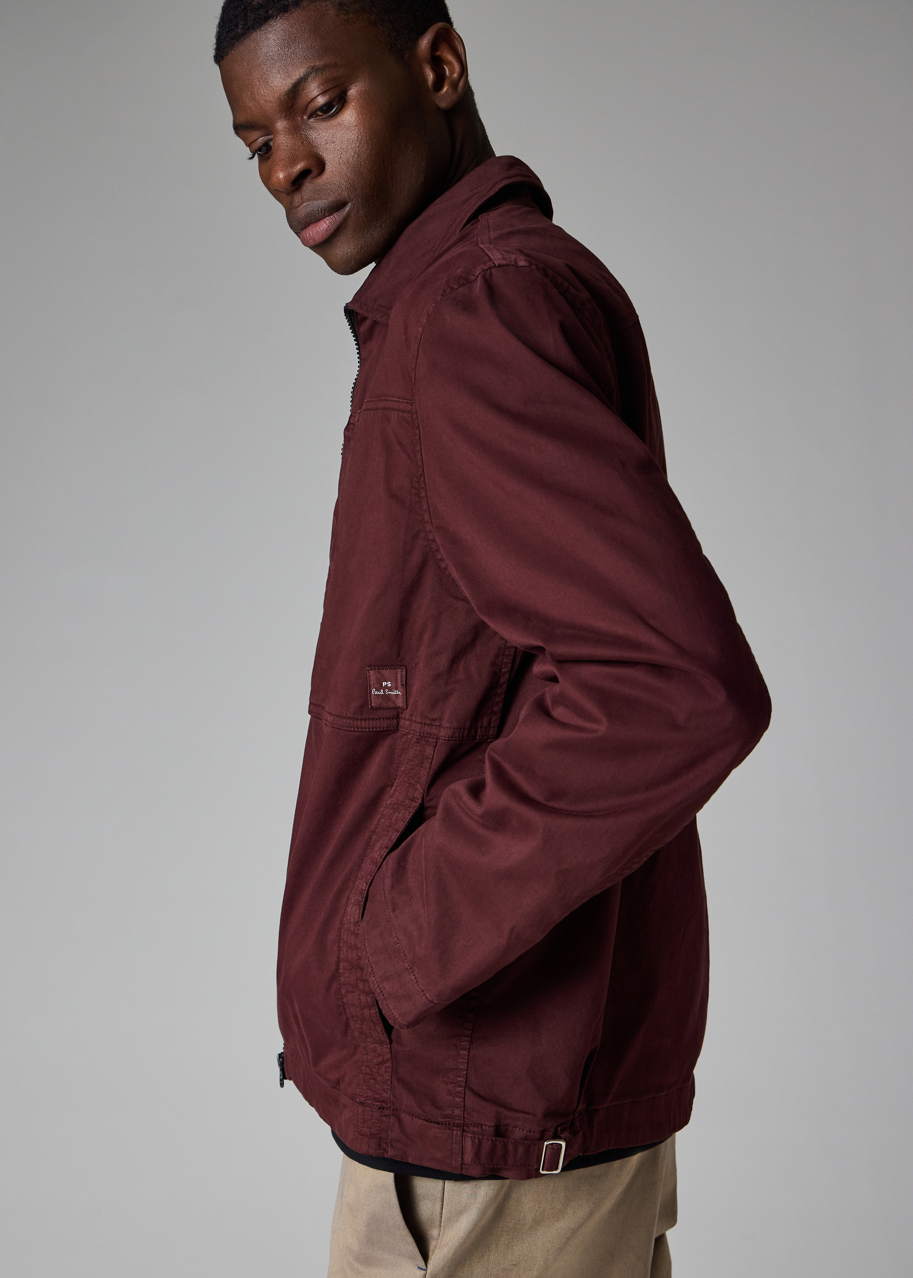 Burgundy Garment Dyed Stretch-Cotton Overshirt - 8