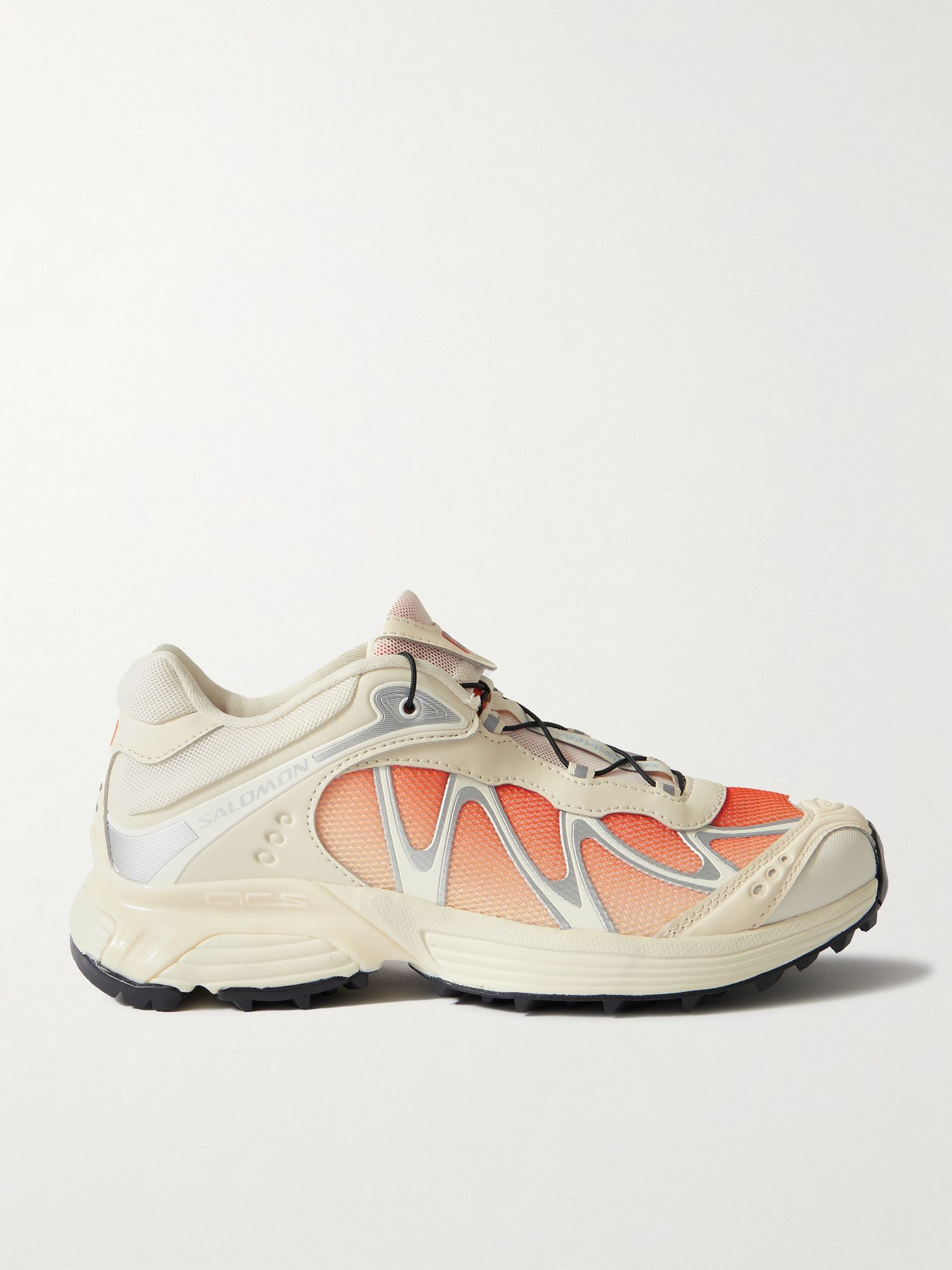 XT-Whisper rubber-trimmed ombré mesh sneakers Cream - 1