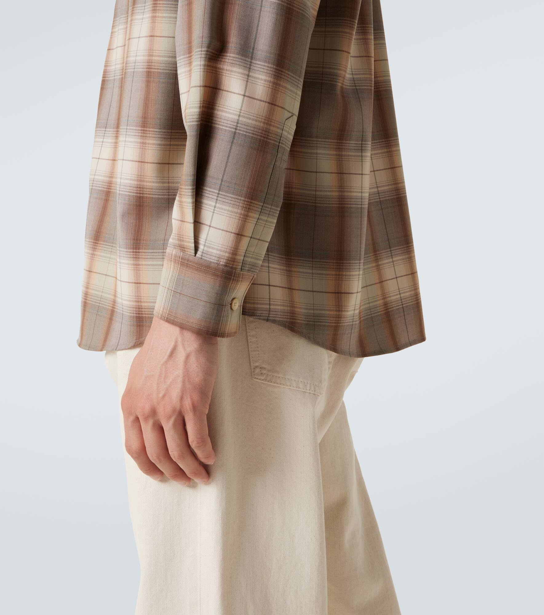Checked wool shirt - 6