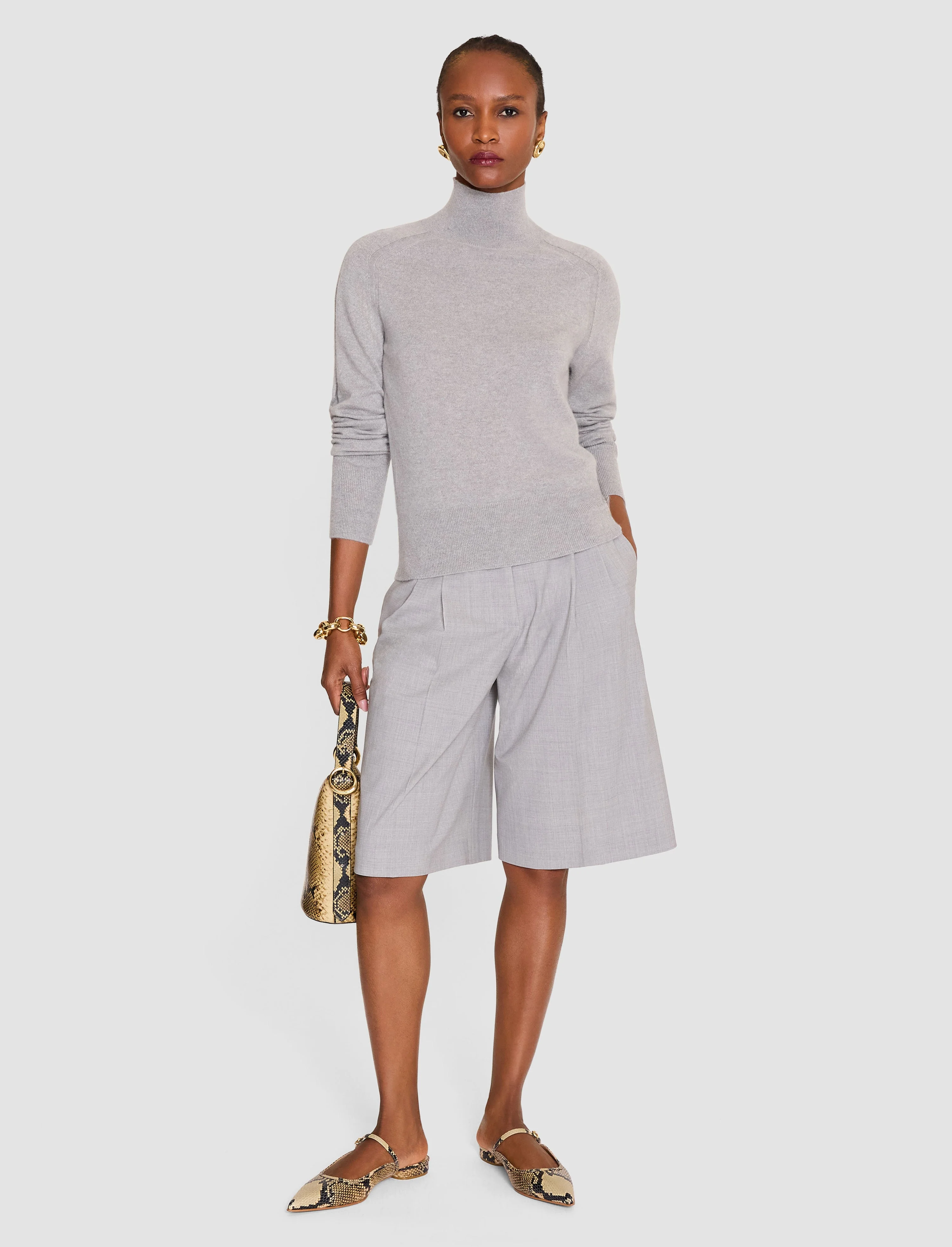 Oxna Light Pure Cashmere High Neck Jumper - 1
