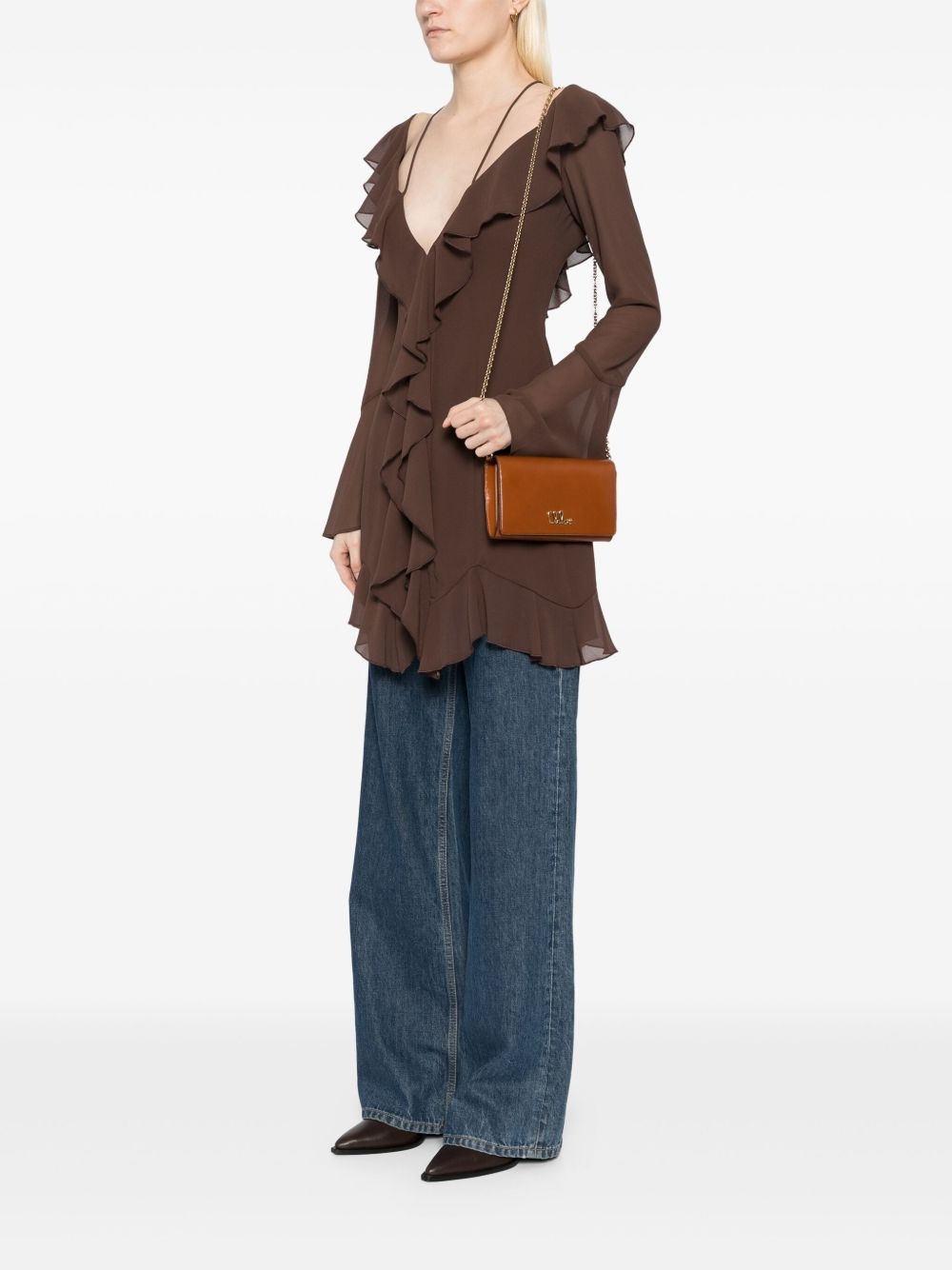 Ironic flap chain crossbody bag - 2