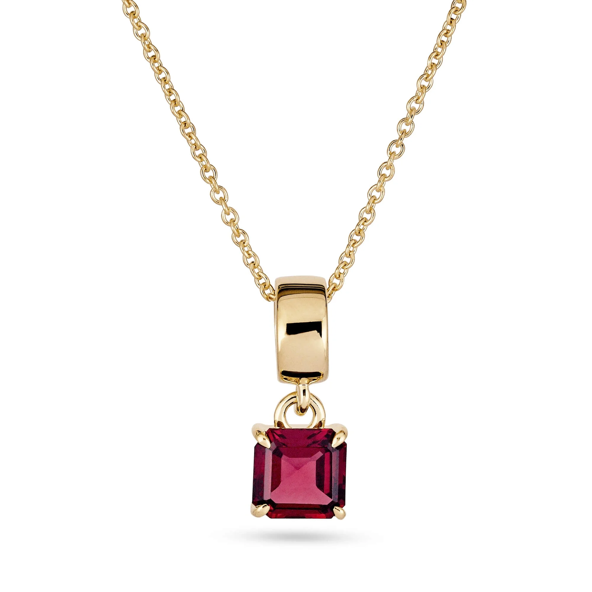 Red Studio Garnet Charm Necklace - 1