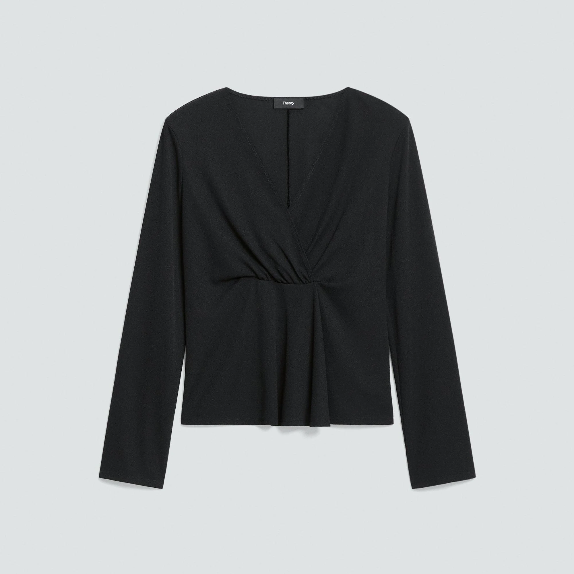 Gathered Top in Crepe Jersey - 1