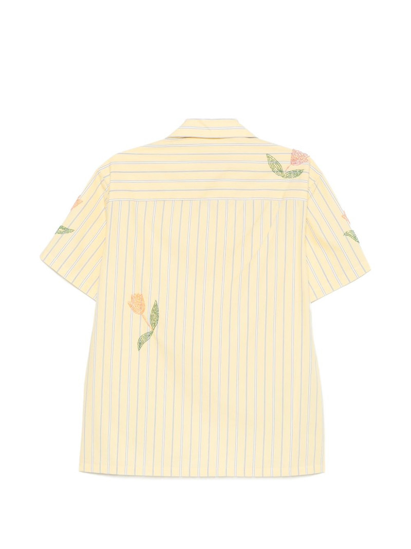 baziszt floral-embroidered striped-pattern shirt outlook