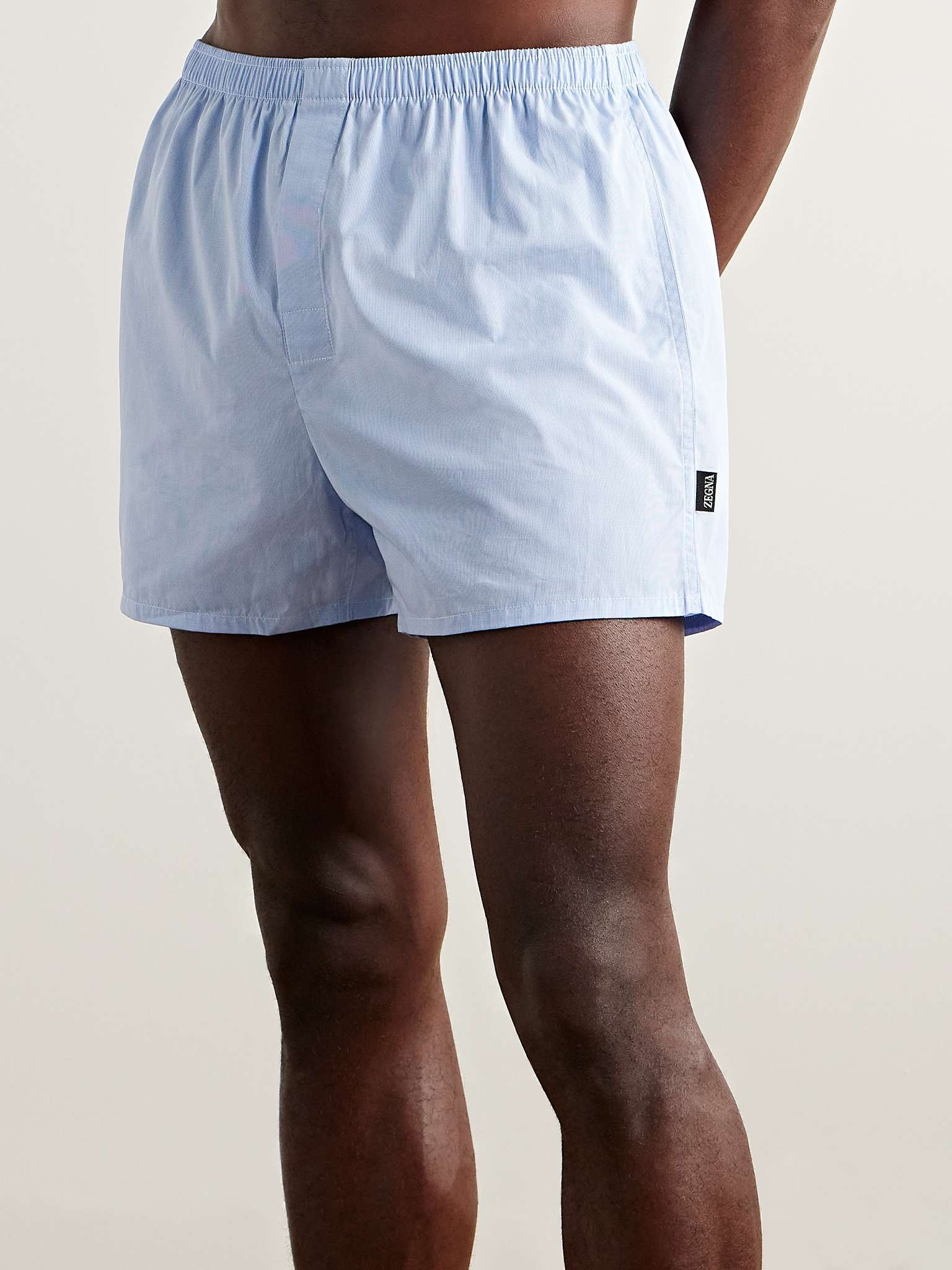 Houndstooth Cotton-Poplin Boxer Shorts - 2