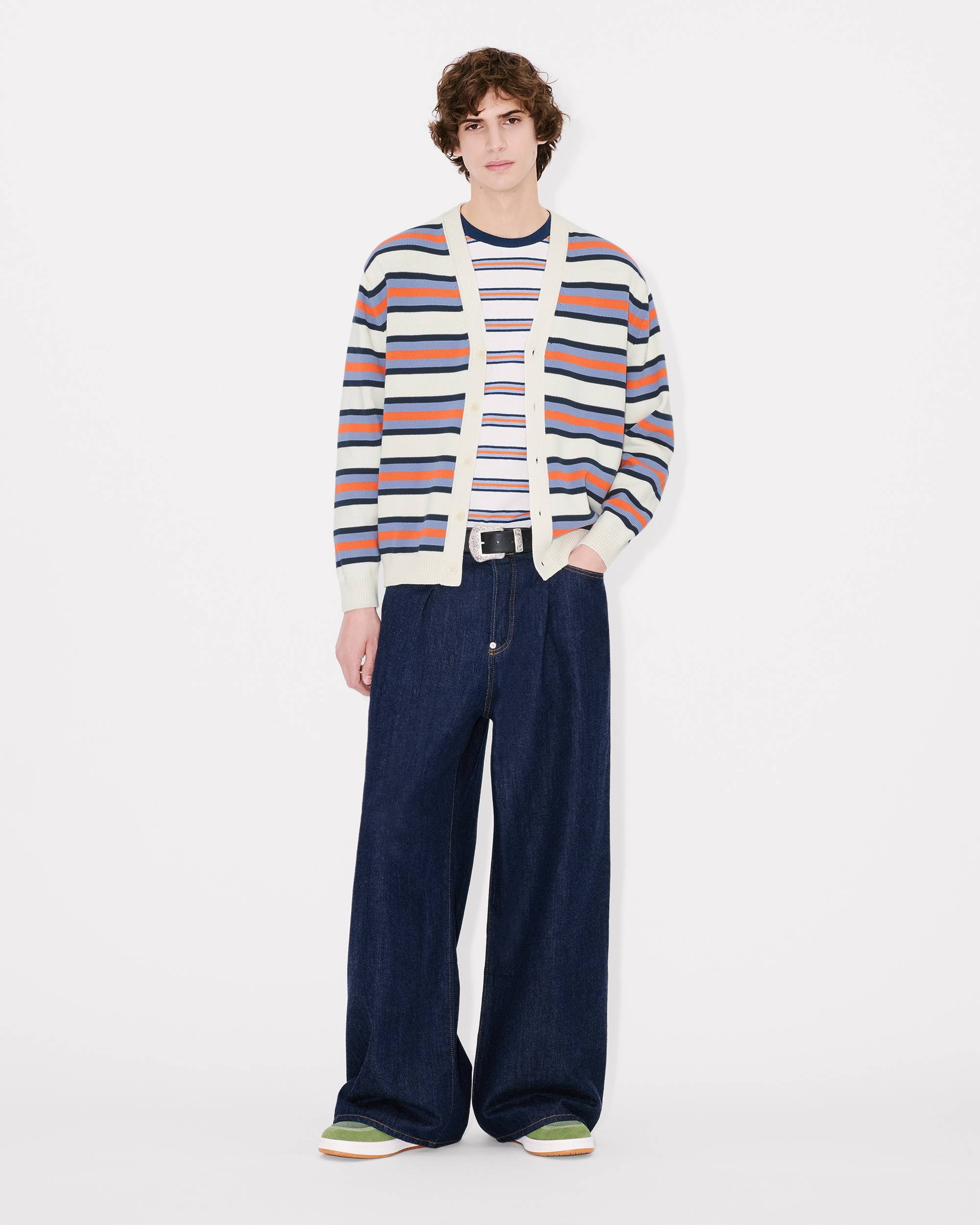 'KENZO Coast Lines' genderless cardigan in cotton - 11