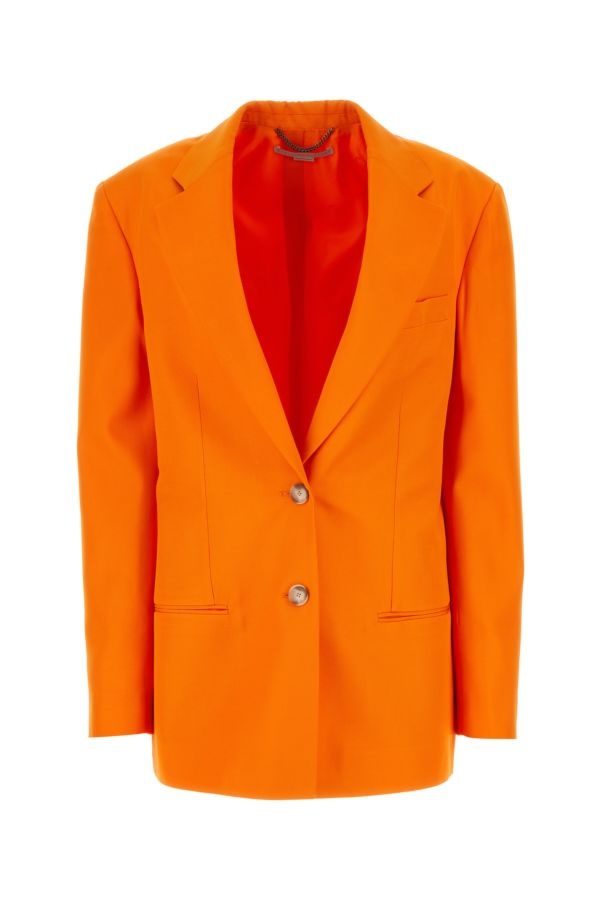 【関税&送料込】Stella Mccartney Fluo Orange Viscose Oversiz Stella McCartney Fluo orange viscose oversize blazer