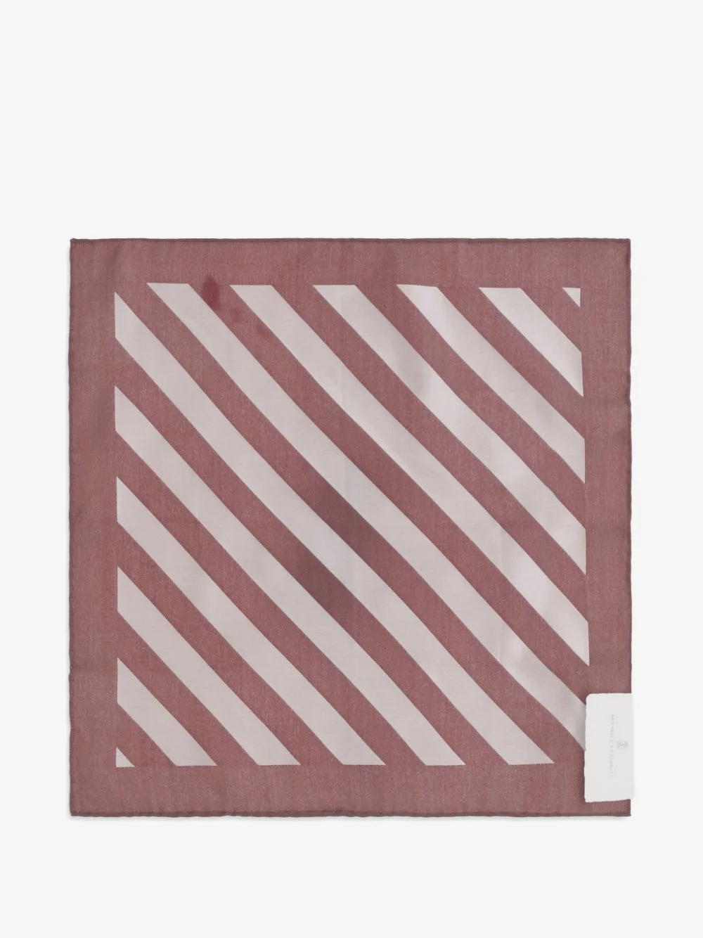 diagonal-stripe silk pocket square - 1